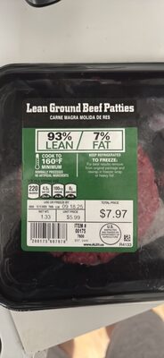 Lean Ground Beef Patties