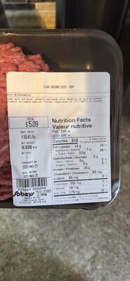 LEAN GROUND BEEF, RAW