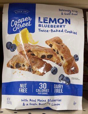 Lemon blueberry twice baked cookies