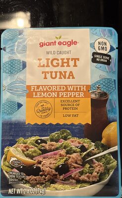 Light tuna flavored with lemon pepper
