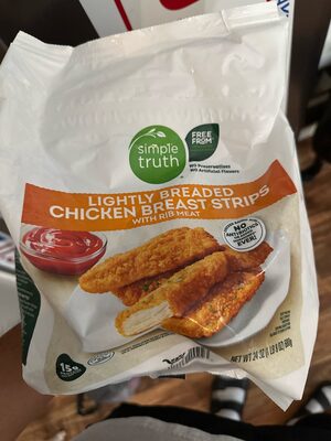 Lightly breaded chicken Breast Strips