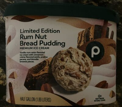 Limited Edition Rum Nut Bread Pudding Ice Cream