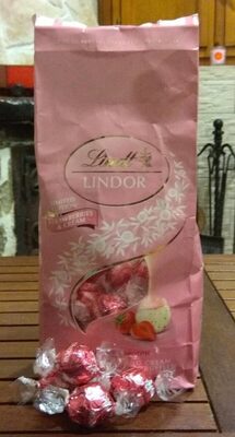 Lindt, lindor, white chocolate truffles, strawberries and cream