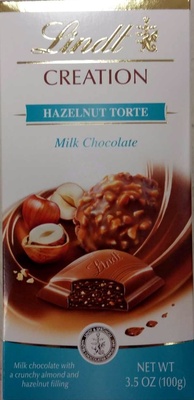 Lindt, milk chocolate, hazelnut torte