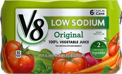 Low sodium vegetable juice