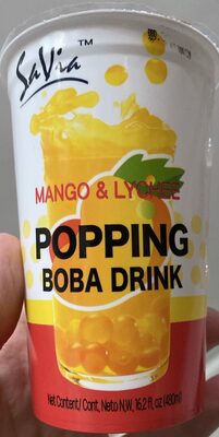 Mango & Lychee Popping Boba Drink