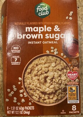 Maple & Brown Sugar Oatmeal