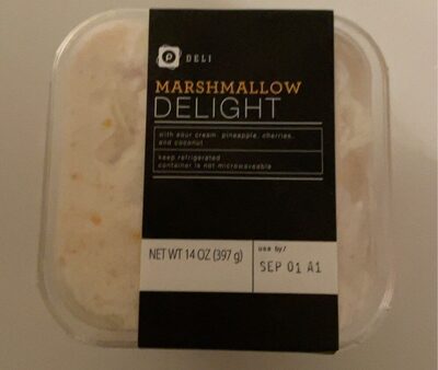 Marshmallow Delight With Sour Cream, Pineapple, Cherries, And Coconut, Marshmallow