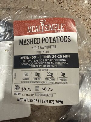 Mashed Potatoes With Gravy Butter