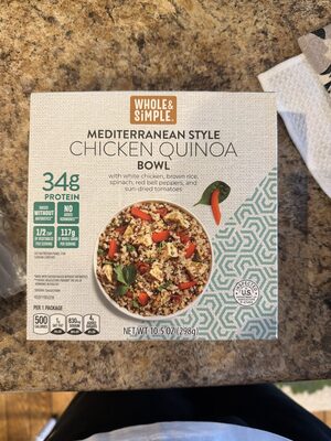 Mediterranean Style Chicken Quinoa Bowl