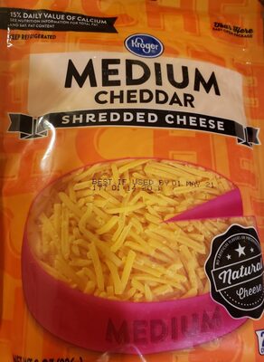 medium cheddar shredded cheese kroger brand