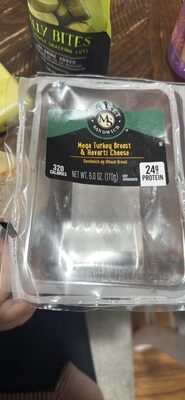 Mega Turkey Breast & Havarti Cheese Sandwich on Wheat Bread