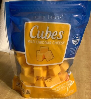 Mild cheddar cheese cubes