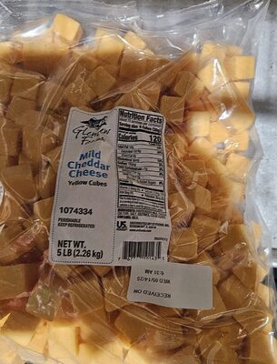 Mild Cheddar Cheese Yellow Cubes