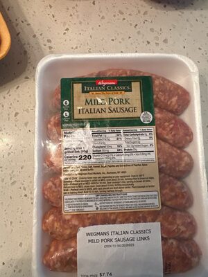 Mild Pork Italian Sausage