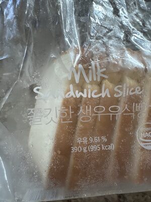 Milk Sandwich Sliced Bread