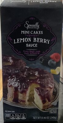 Mini Cakes Lemon Berry Sauce