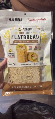 Mini Lavash Flatbread with Whole Grain & Flax Seeds