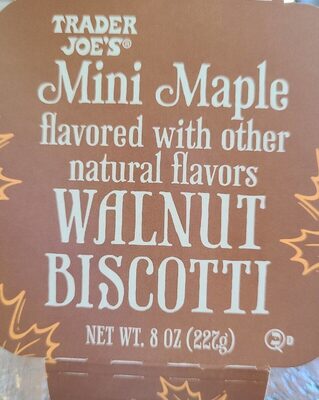 Mini Maple flavored with other natural flavors Walnut Biscotti