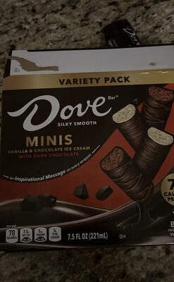 MINIS VANILLA & CHOCOLATE ICE CREAM WITH DARK CHOCOLATE