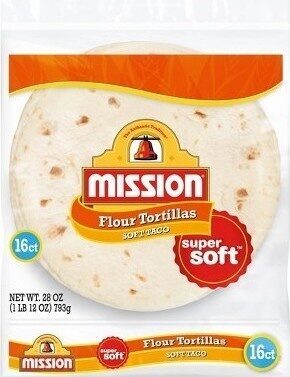 Mission flour tortillas soft taco super soft