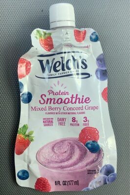 Mixed berry concord grape protein smoothie