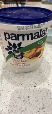 mixed fruit & custard low fat yoghurt