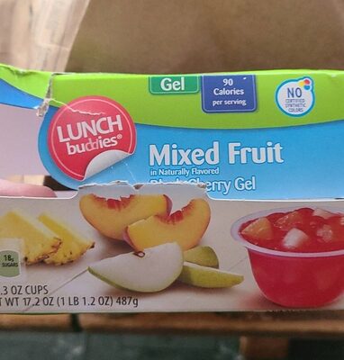 Mixed fruit in black cherry gel