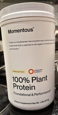 Momentous 100% Plant Protein Vanilla Spice Flavor