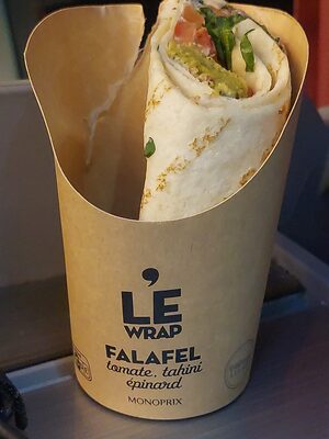 Monoprix - Le Wrap falafel tomate tahini épinard