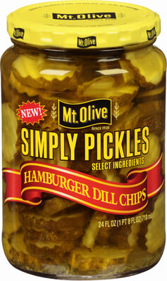 Mt olive simply pickles hamburger dill chips