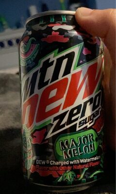 Mtn Dew zero sugar major melon