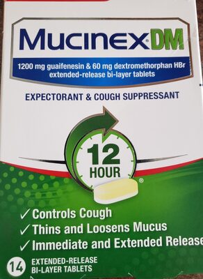 Mucinex DM Max Strength 1200 mg 12 hour bi layer