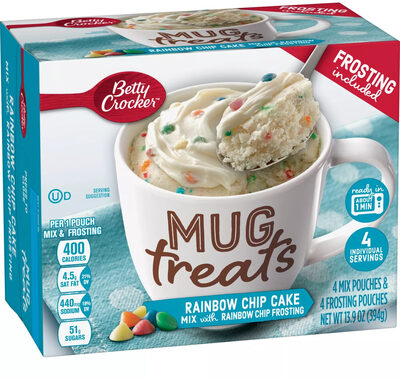 Mug treats rainbow chip cake