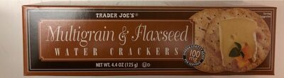 Multigrain & flaxseed water crackers