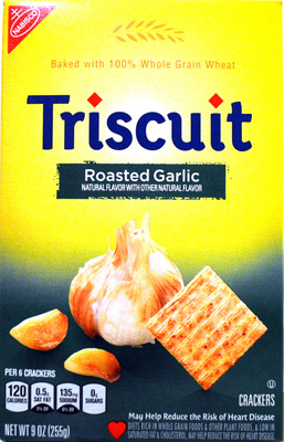 Nabisco triscuit crackers roasted garlic 1x9 oz