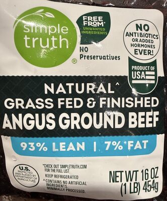 Natural Grass Fed & Finished Angus Ground Beef