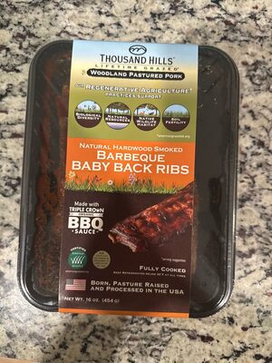 Natural Hardwood Smoked Barbecue Baby Back Ribs