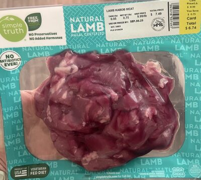 Natural Lamb Kabob Meat