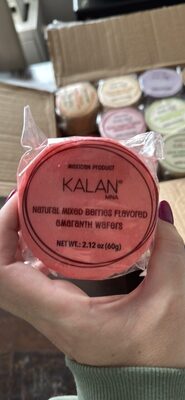 Natural mixed berries flavored amaranth wafers