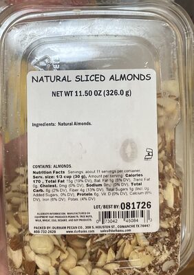 Natural Sliced Almonds
