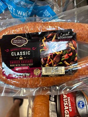 Naturally Hardwood Classic Smoked Sausage Made With Pork & Beef Coarse Grind