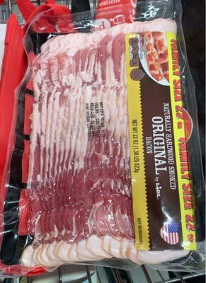 Naturally hardwood smoked bacon