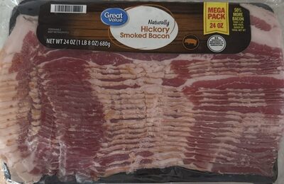 Naturally hickory smoked bacon, hickory smoked