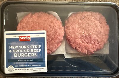 New York Strip & Ground Beef Burgers