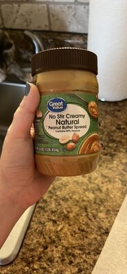 No Stir Creamy Natural Peanut Butter Spread