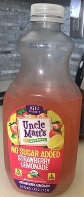 No sugar added strawberry lemonade