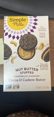 Nut Butter Stuffed Sandwich Cookies Cocoa & Cashew Butter