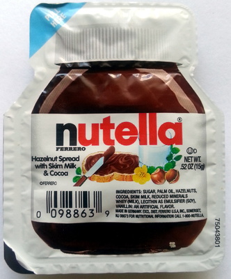 Nutella, hazelnut spread with cocoa, hazelnut