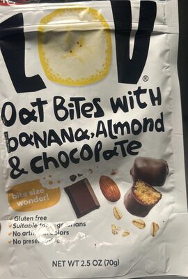 Oat Bites With Banana, Almond, Chocolate